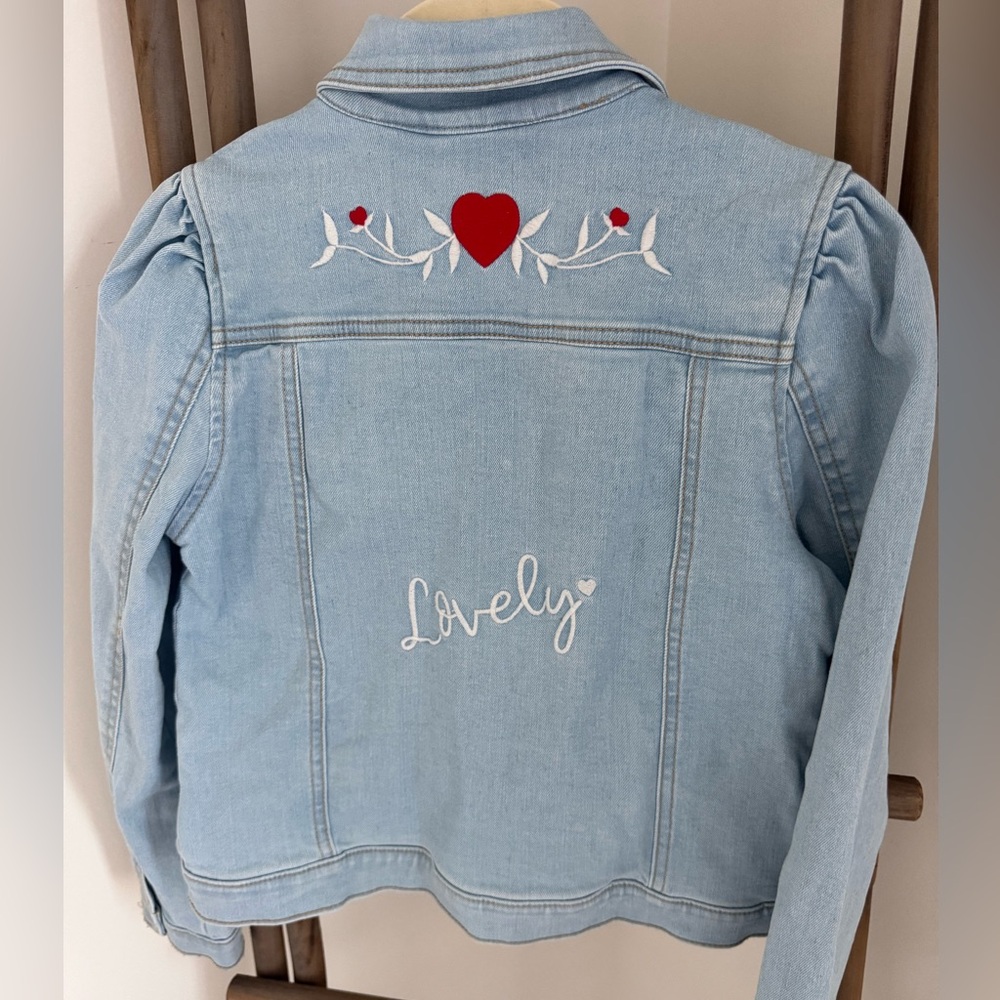 Janie & Jack Jean Denim Jacket Girls size Large 10-12